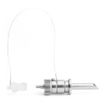 Side view of Aerre Inox RPS sanitary sampling valve with Tri-Clamp end and safety cap for hygienic process sampling