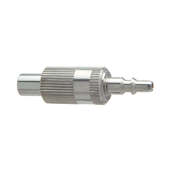 Side view of Aerre Inox RPV sanitary sampling valve with butt weld end and Quick connection 03 outlet