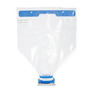 Top view of empty Ezi-Flow CSV Chargebag with rigid neck and liner for contained powder transfer