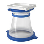 Product Image of the Ezi-Flow™ CSV Flexible Adaptor Chute component with transparent conical section and White connection rings for GMP powder transfer