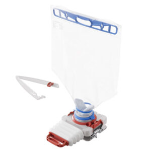 Ezi-Dock Ezi-Flow CSV MK5 powder discharge with split butterfly valve for OEB5 containment in pharmaceutical processing