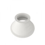 Top view of Ezi-dock 4" to 2" tri-clamp reducing adaptor for powder transfer systems